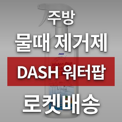 주방 물때 제거제 DASH 워터팝 (로켓배송)